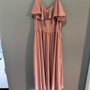 Elegant Pink Off-Shoulder Dress
